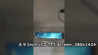 6.9 Inch LCD TFT Screen, 280x1424 Resolution